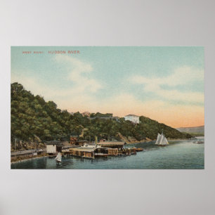 West Point, NY - Uitzicht van Harbour op de Hudson Poster
