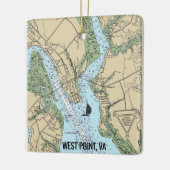 West Point VA-grafiek Keramisch Ornament (Links)