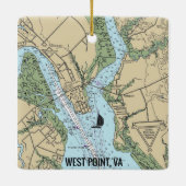 West Point VA-grafiek Keramisch Ornament (Achterkant)