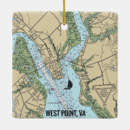 West Point VA-grafiek Keramisch Ornament