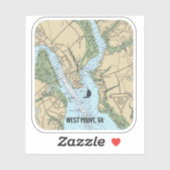 West Point Virginia Chart Sticker (Vel)