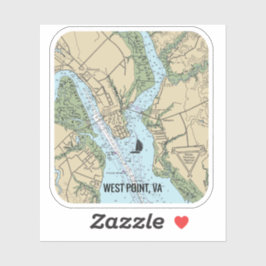 West Point Virginia Chart Sticker