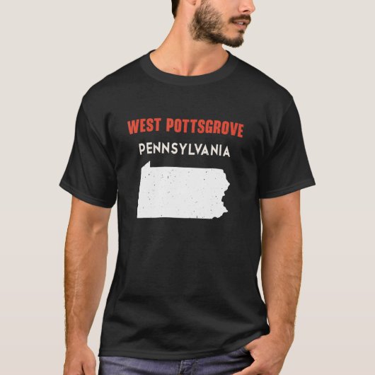 West Pottsgrove Pennsylvania USA State America Tra T-shirt (Voorkant)