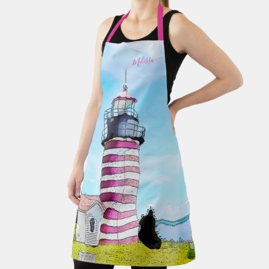 West Quoddy Berry Lubec Maine Lighthouse Schort (Insitu)