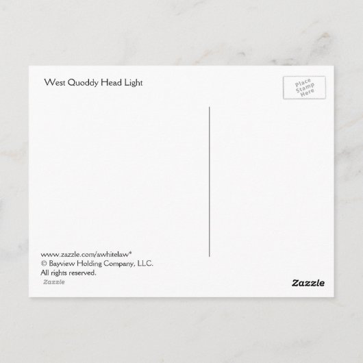 West Quoddy Head Light Briefkaart (Achterkant)