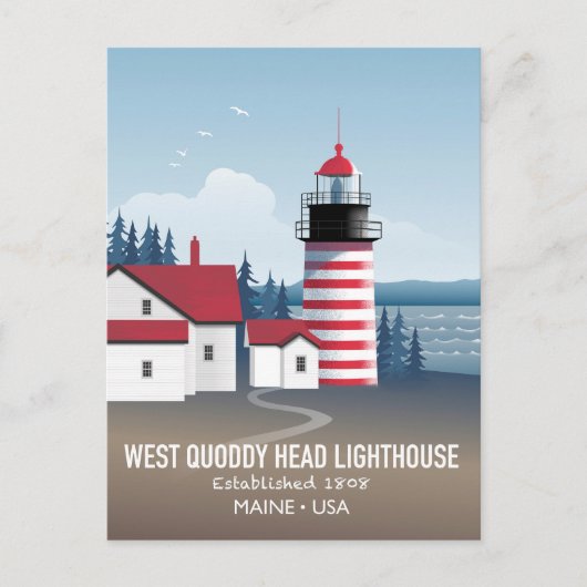 West Quoddy Head Lighthouse Briefkaart (Voorkant)