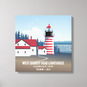 West Quoddy Head Lighthouse Canvas Afdruk (Voorkant)