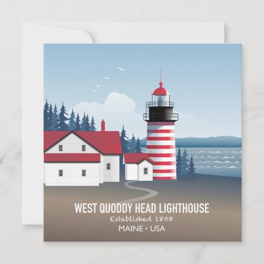 West Quoddy Head Lighthouse Kaart (Voorkant)