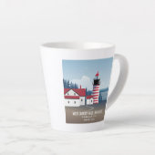 West Quoddy Head Lighthouse Latte Mok (Rechterhoek)