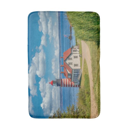 West Quoddy Head Lighthouse, Lubec, Maine Badmat (Voorkant Verticaal)