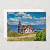 West Quoddy Head Lighthouse, Lubec, Maine Briefkaart (Voorkant / Achterkant)