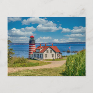 West Quoddy Head Lighthouse, Lubec, Maine Briefkaart
