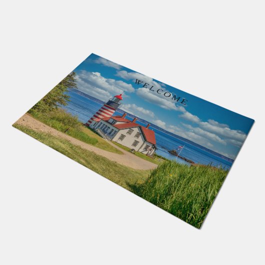 West Quoddy Head Lighthouse, Lubec, Maine Deurmat (Schuin)