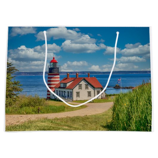 West Quoddy Head Lighthouse, Lubec, Maine Groot Cadeauzakje (Voorkant)