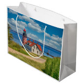 West Quoddy Head Lighthouse, Lubec, Maine Groot Cadeauzakje (Achterkant Gekanteld)