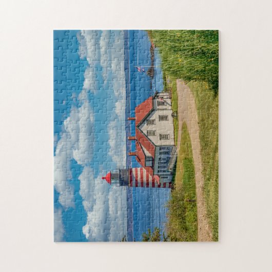 West Quoddy Head Lighthouse, Lubec, Maine Legpuzzel (Verticaal)