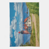 West Quoddy Head Lighthouse, Lubec, Maine Theedoek (Verticaal)