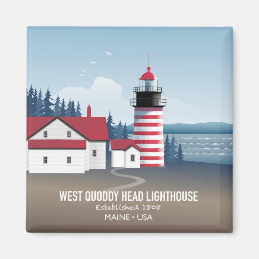 West Quoddy Head Lighthouse Magneet (Voorkant)