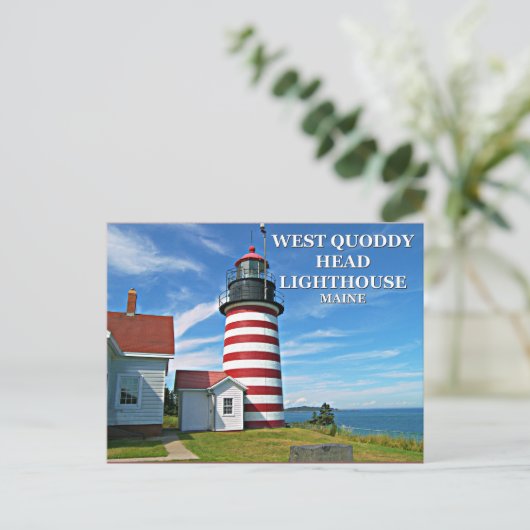 West Quoddy Head Lighthouse, Maine Briefkaart (Staand voorkant)