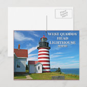 West Quoddy Head Lighthouse, Maine Briefkaart (Voorkant / Achterkant)