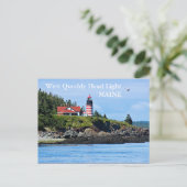 West Quoddy Head Lighthouse, Maine Briefkaart (Staand voorkant)