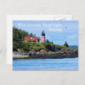 West Quoddy Head Lighthouse, Maine Briefkaart (Voorkant / Achterkant)