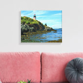 West Quoddy Head Lighthouse, Maine Canvas Afdruk (Insitu (Woonkamer))
