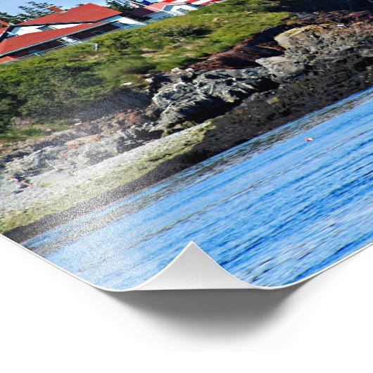 West Quoddy Head Lighthouse, Maine Foto Afdruk (Hoek)