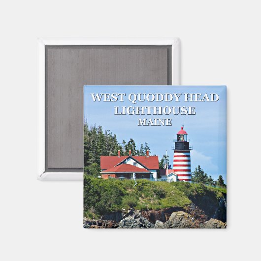 West Quoddy Head Lighthouse, Maine Magneet (Voorkant / Achterkant)