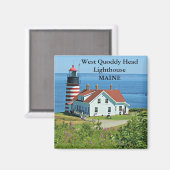 West Quoddy Head Lighthouse, Maine Magnet (Voorkant / Achterkant)