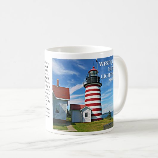 West Quoddy Head Lighthouse, Maine Mok (Voorkant rechts)