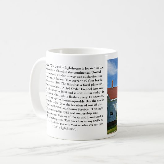 West Quoddy Head Lighthouse, Maine Mok (Voorkant links)