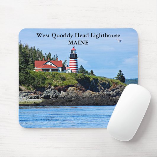 West Quoddy Head Lighthouse, Maine Mousepad Muismat (Met muis)