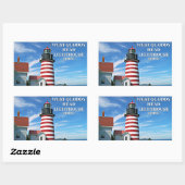 West Quoddy Head Lighthouse, Maine Stickers (Vel)