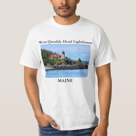 West Quoddy Head Lighthouse, Maine T-Shirt (Voorkant)