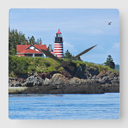 West Quoddy Head Lighthouse, Maine Vierkante Klok (Voorkant)