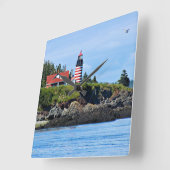 West Quoddy Head Lighthouse, Maine Vierkante Klok (Hoek)