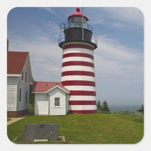 West Quoddy Head Lighthouse State Park is de Vierkante Sticker