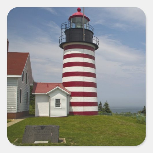 West Quoddy Head Lighthouse State Park is de Vierkante Sticker (Voorkant)