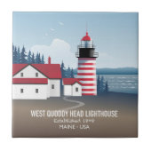 West Quoddy Head Lighthouse Tegeltje (Voorkant)