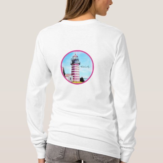 West Quoddy Head Lubec Maine Lighthouse T-shirt (Achterkant)