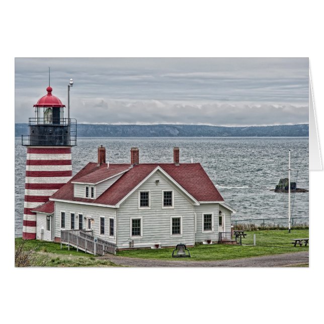 West Quoddy Head-vuurtorenkaart (Voorkant Horizontaal)