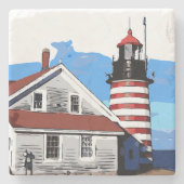 WEST QUODDY-HOOFD STENEN ONDERZETTER (Voorkant)