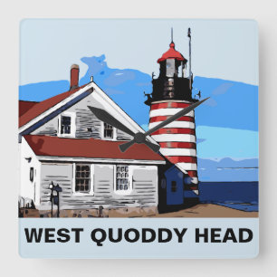 WEST QUODDY-HOOFD VIERKANTE KLOK