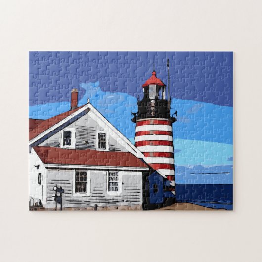 WEST QUODDY LIGHTHOUSE LEGPUZZEL (Horizontaal)