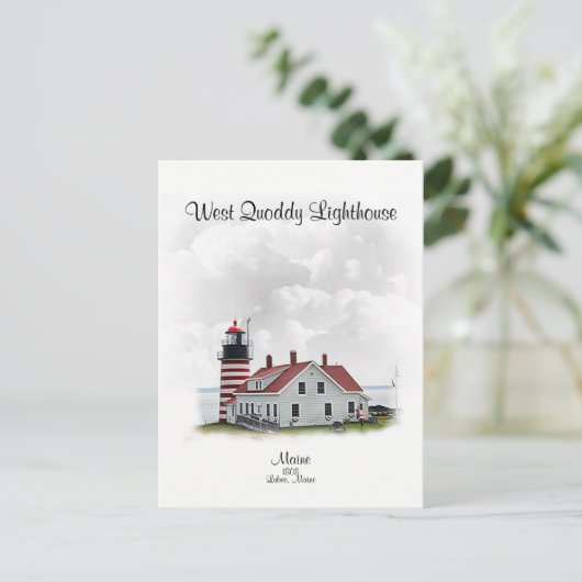 West Quoddy Lighthouse, Maine Briefkaart (Staand voorkant)