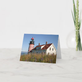 West Quoddy Maine Lighthouse Bedankkaart