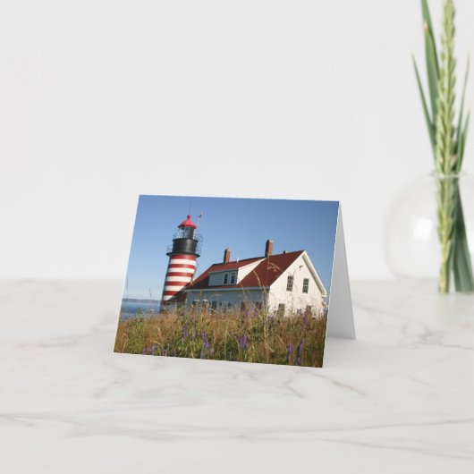 West Quoddy Maine Lighthouse Bedankkaart (Voorkant)