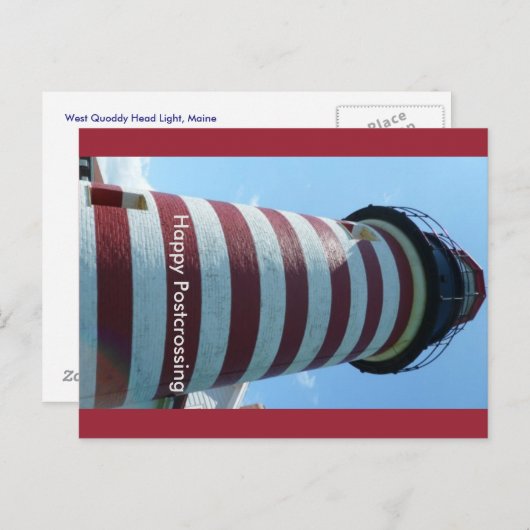 West Quoddy Postcrossend Briefkaart (Voorkant / Achterkant)