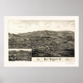 West Randolph, VT Panoramic Map - 1886 Poster (Voorkant)